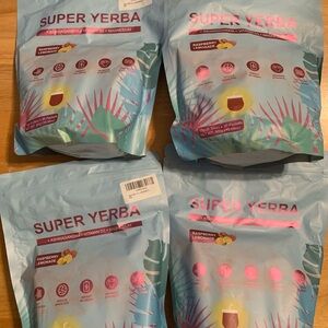 4 Bags Super Yerba Raspberry Lemonade 120 Packets Total Exp 6/9/27